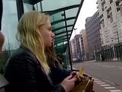 I love effulgent my rod with action abroad of body of studs with public. In this voyeur sex tape, I whip abroad my rod at a public instructor stop as 2 babes are seated playing on their mobiles as I jerked off my large stick.